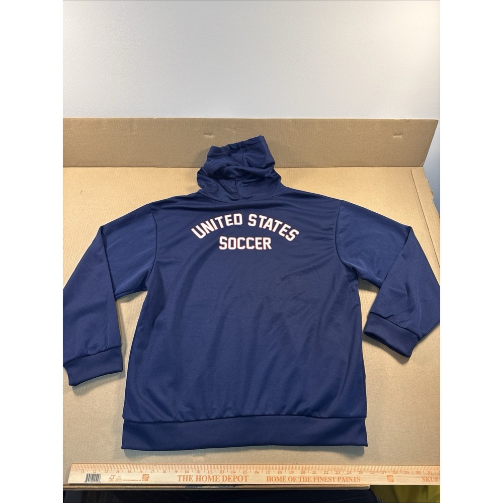 U.S. Soccer Men's Icon Sports Full‎ zip Hoodie Jacket 2XL Striker Navy Blue